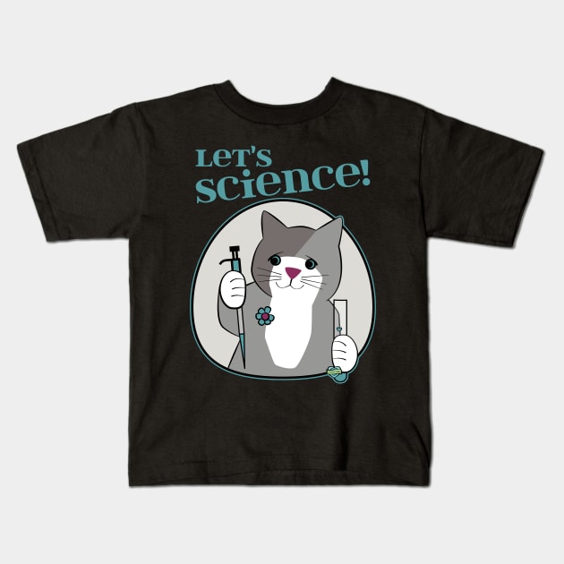 Let's Science Cat Kids T-Shirt by Sue Cervenka